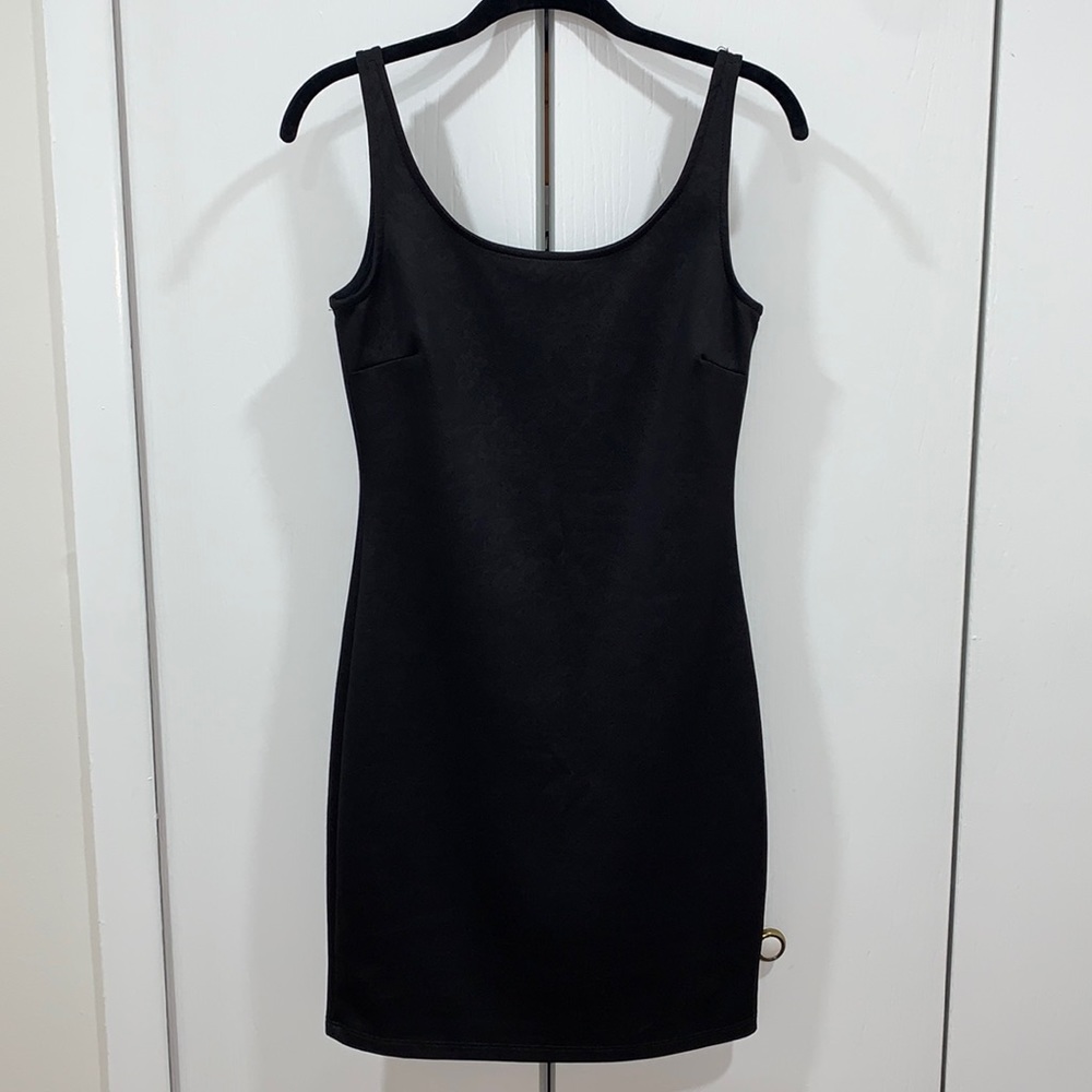 Black printed dress